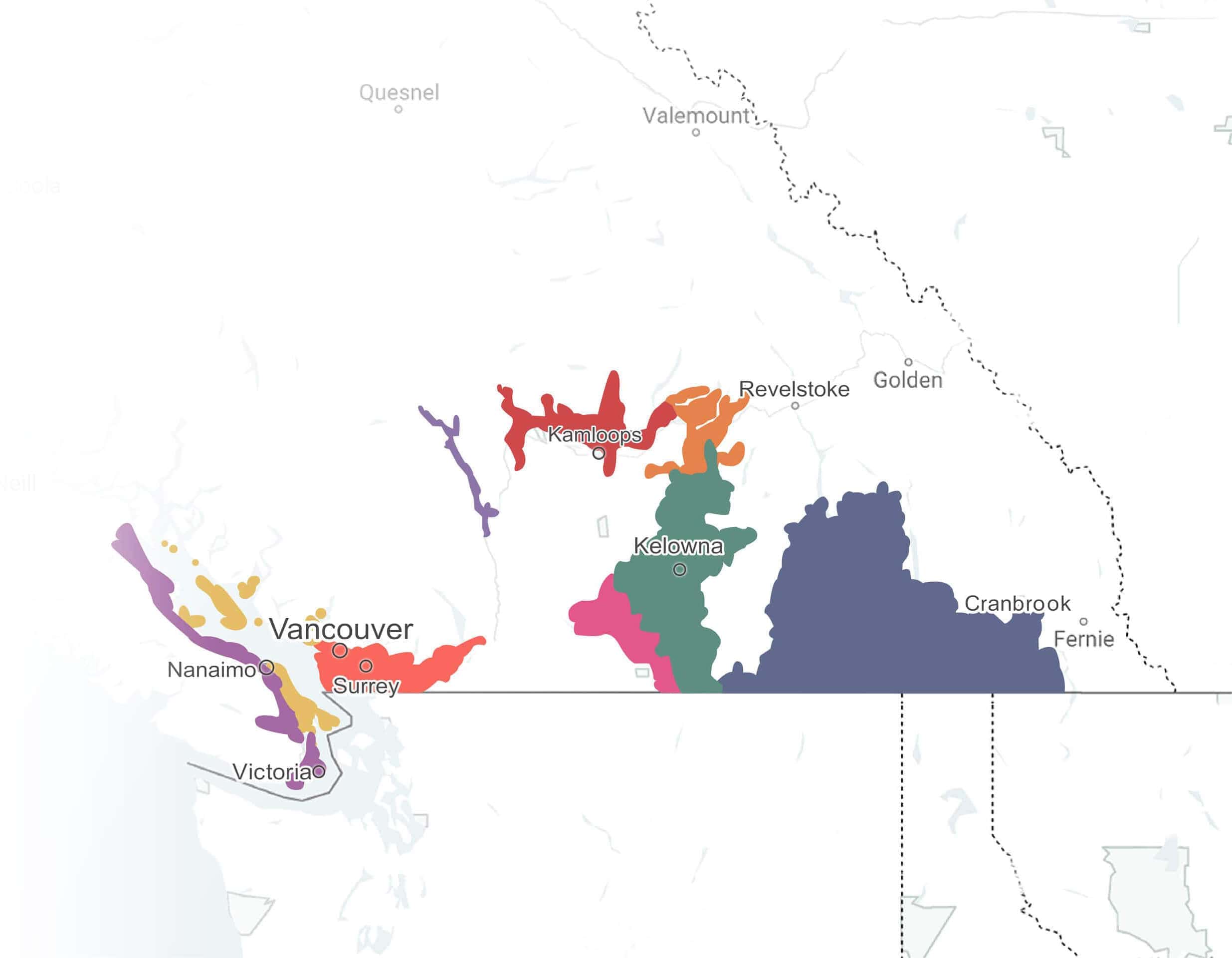 Find wineries in British Columbia with our map of British Columbia's wine regions by WineBC.com